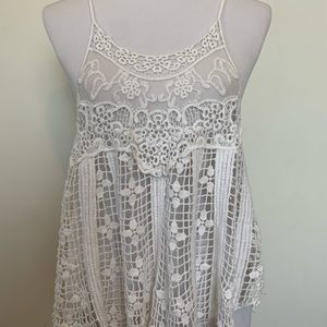 Hyfve // White Crochet Tank // Medium